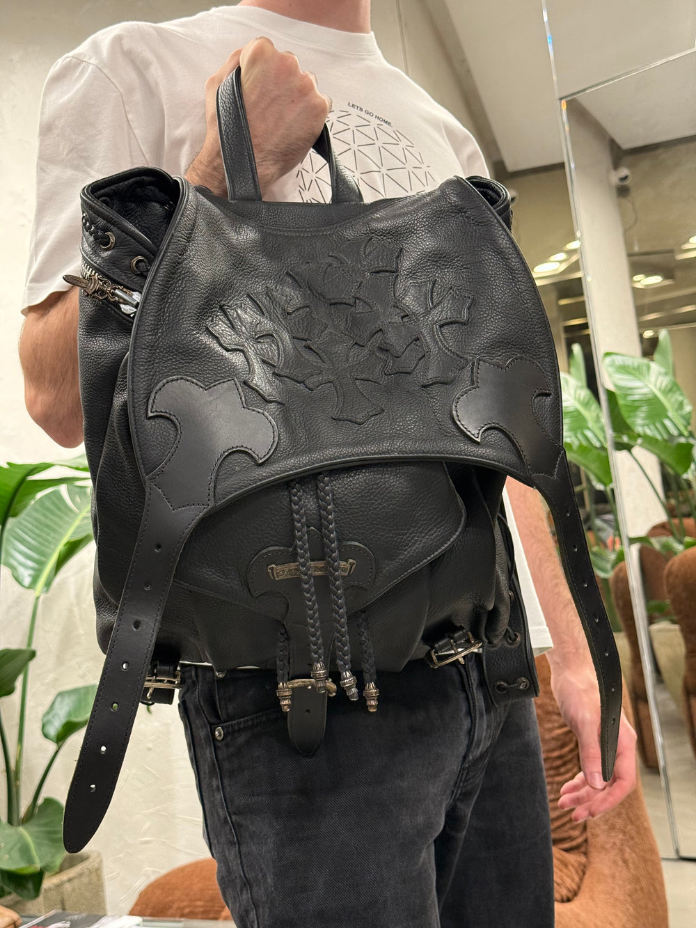 Chrome Hearts cross patch gunslinger backpack