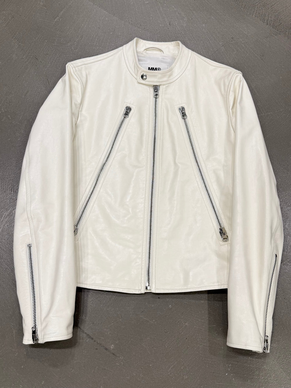 S/S2020 Maison Margiela MM6 five zipper leather jacket