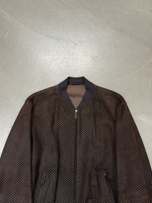 Gucci by Tom Ford mini GG monogram suede bomber jacket