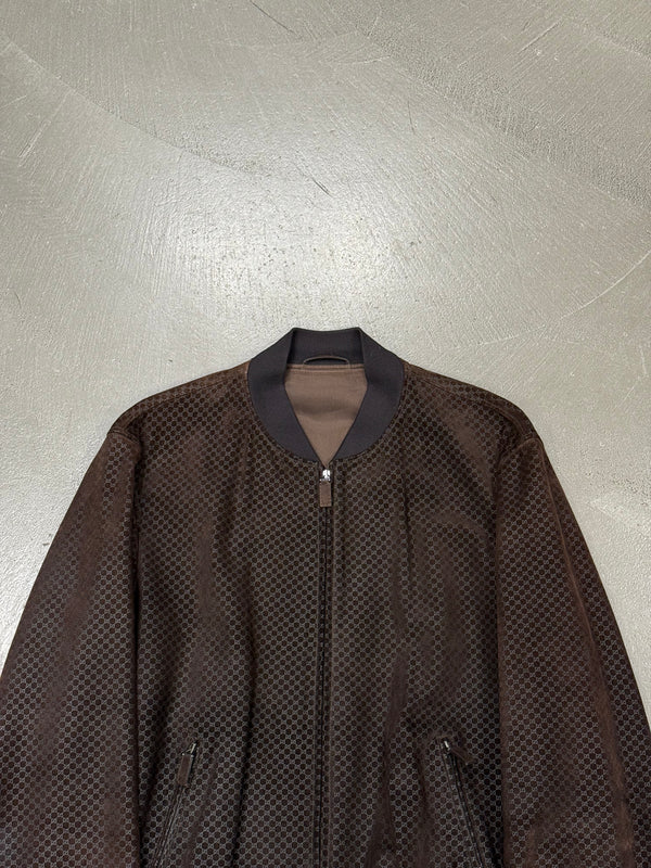 Gucci by Tom Ford mini GG monogram suede bomber jacket
