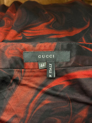 S/S2001 Gucci by Tom Ford lava print midi skirt