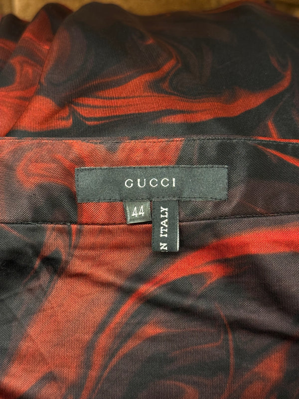 S/S2001 Gucci by Tom Ford lava print midi skirt