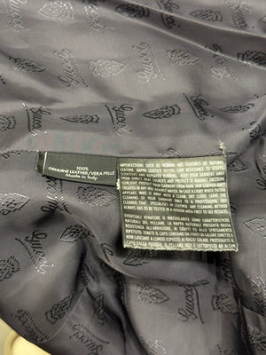 2000s Gucci belted biker leather jacket