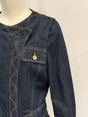 S/S2004 Gucci paneled biker denim jacket
