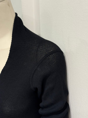 2000s Rick Owens asymmetrical long cardigan