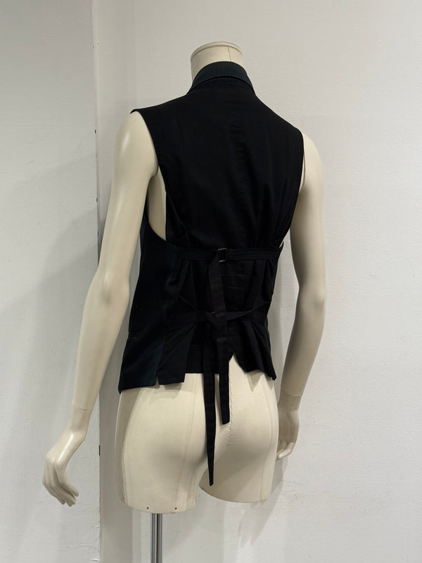 S/S2009 Ann Demeulemeester runway double breasted bondage vest