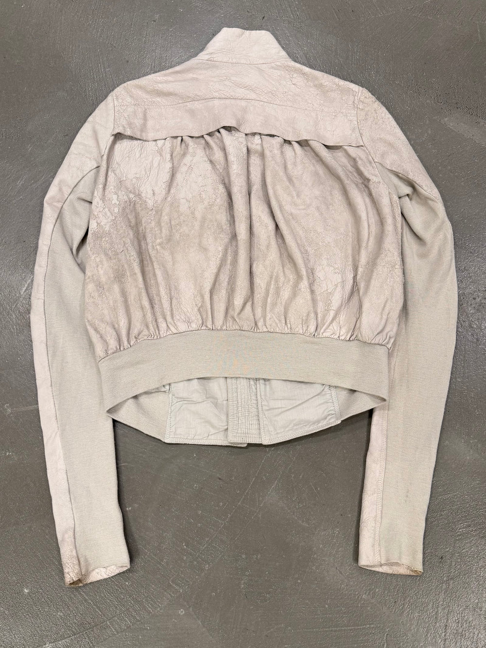 2000s Rick Owens blistered leather jacket