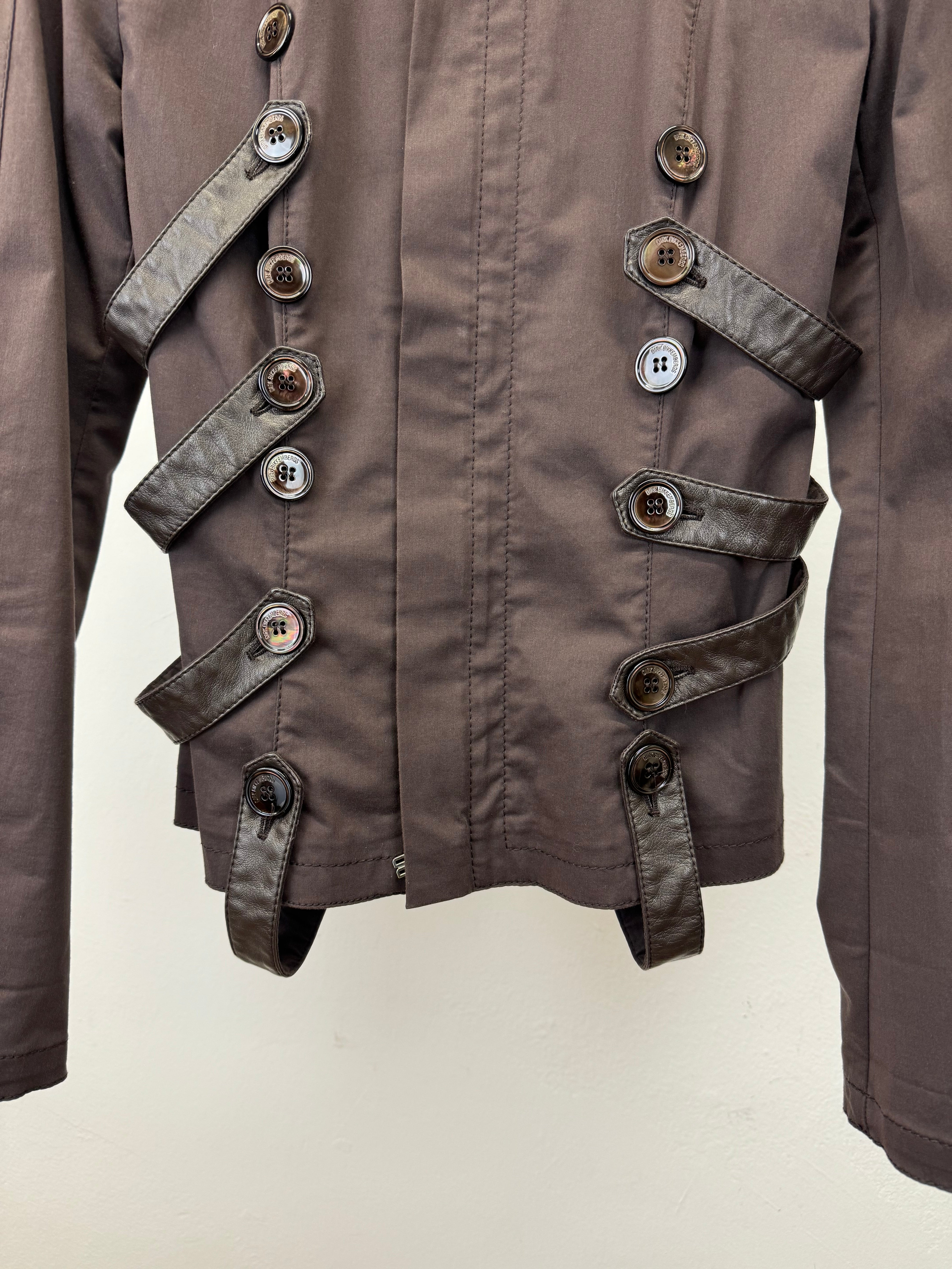 1990s Dirk Bikkembergs bondage leather straps jacket