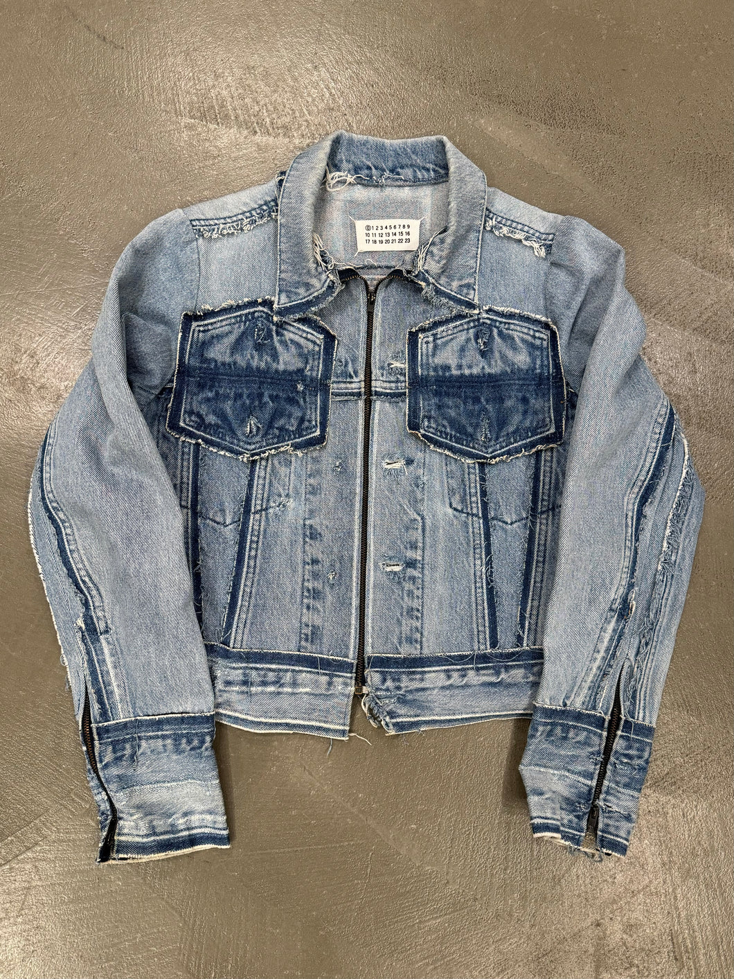 2000s Maison Margiela artisanal deconstructed denim jacket