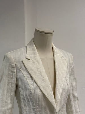 2000s Cavalli pleated blazer and skirt set