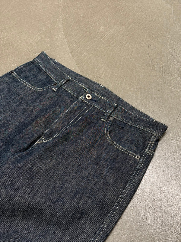 2000s Yohji Yamamoto raw wide leg jeans
