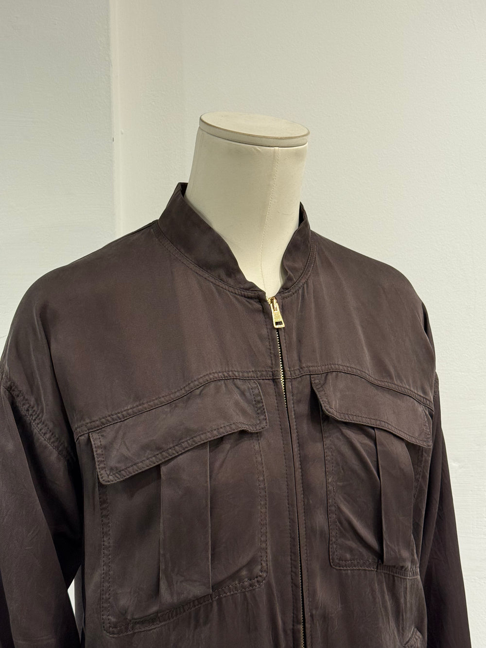 2013 Gucci silk field bomber jacket