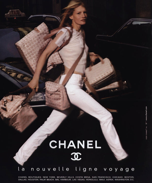 2001 Chanel Chocolate Bar travel line shoulder bag