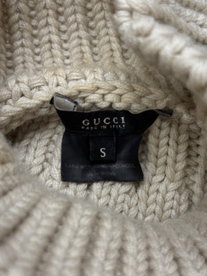 2000s Gucci by Tom Ford braided heavy turtleneck sweater