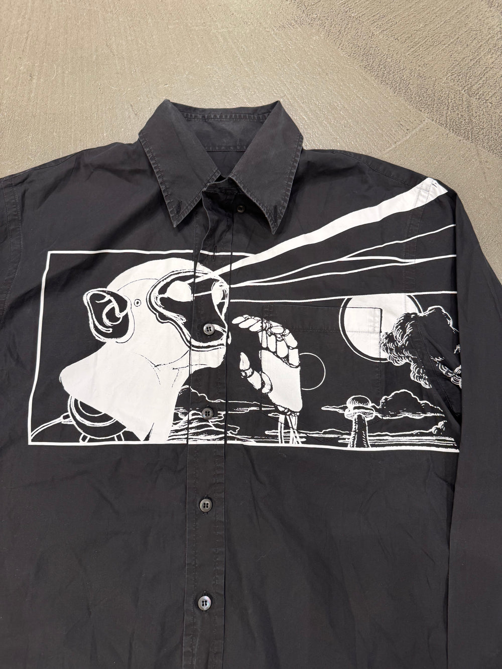 S/S 2018 Prada James Jean “Laser Monkey” runway shirt
