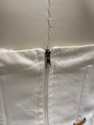 2000s Gianfranco Ferré lace-up set corset + pants