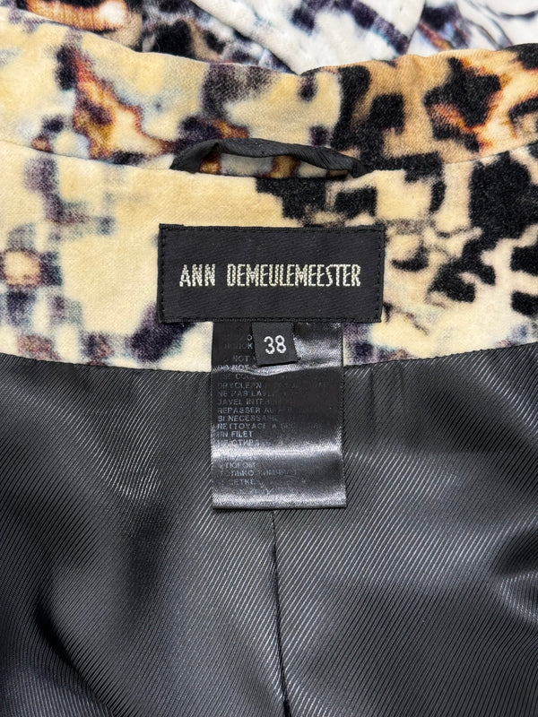 2010s Ann Demeulemeester abstract camo blazer jacket