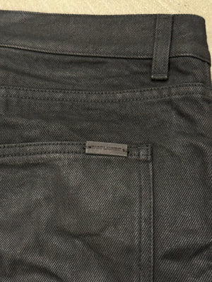 2020 Saint Laurent D18 slim fit coated denim