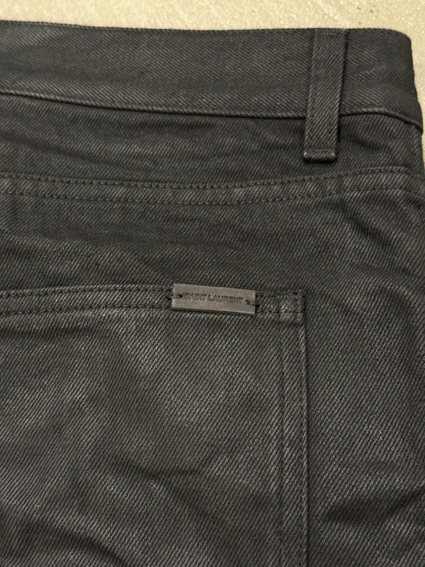 2020 Saint Laurent D18 slim fit coated denim
