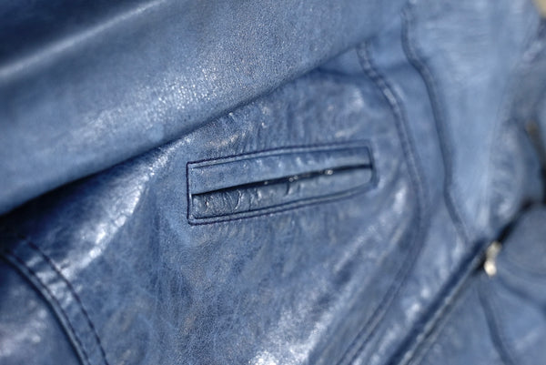 2007 Balenciaga by Nicolas Ghesquiere cropped leather bomber jacket