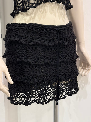 2000s Dolce & Gabbana crochet lace two piece set