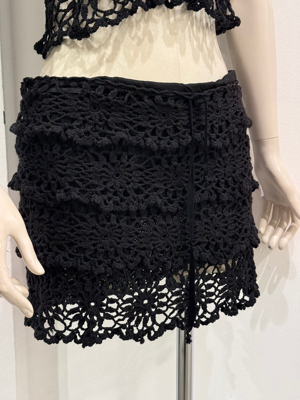 2000s Dolce & Gabbana crochet lace two piece set