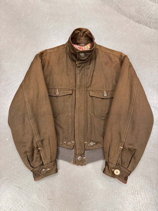 1980s Marithé + François Girbaud cropped boxy bomber jacket