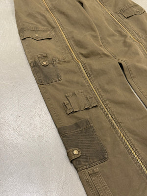 2003 Dolce & Gabbana multi pocket full zip utility cargo pants
