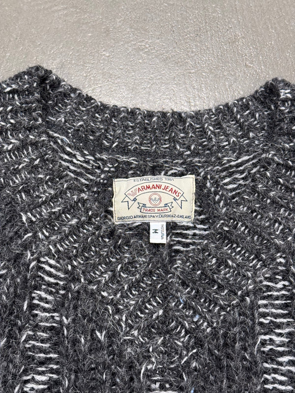1990s ARMANI alpaca stripe knit sweater