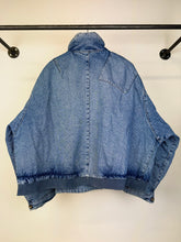 Load image into Gallery viewer, 1980s Katharine Hamnett padded denim double breasted bomber
