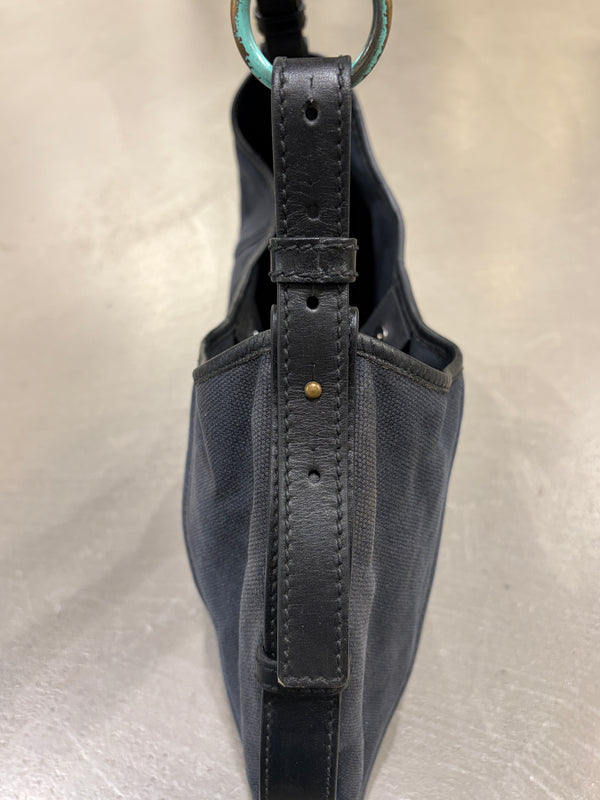 2002 Yves Saint Laurent by Tom Ford Mombasa blue canvas bag
