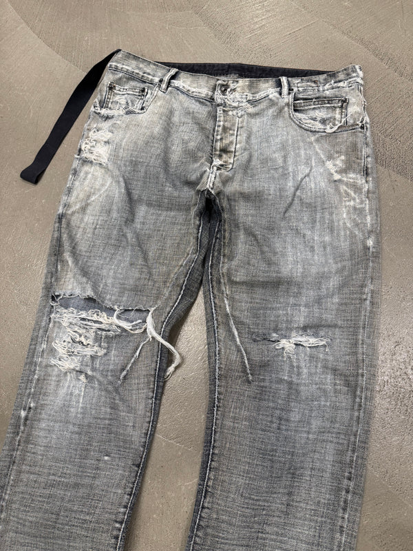 2000s Rick Owens trashed distressed jeans