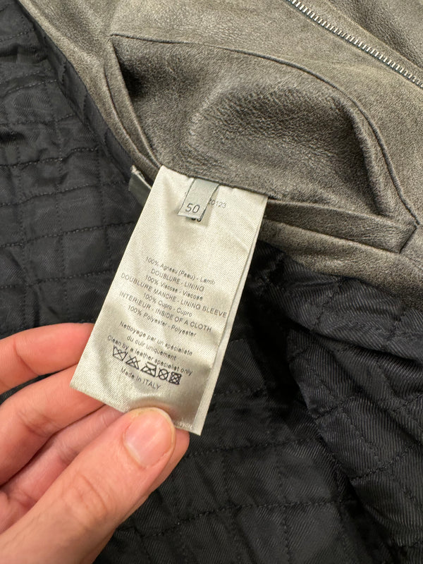 2010s Dior Homme lambskin bomber leather jacket
