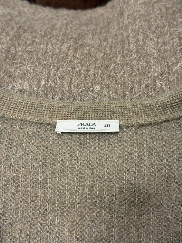 2000s Prada mohair wool cardigan