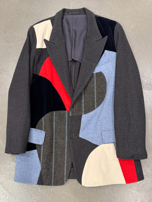 A/W2003 Y’s Yohji Yamamoto runway patchwork geometric blazer