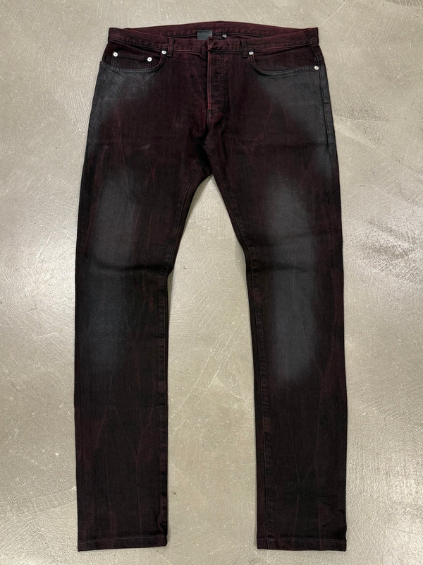2000s Dior faded red jeans