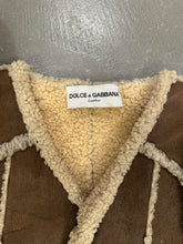 Load image into Gallery viewer, 1990s Dolce &amp; Gabbana hybrid shearling leather military jacket
