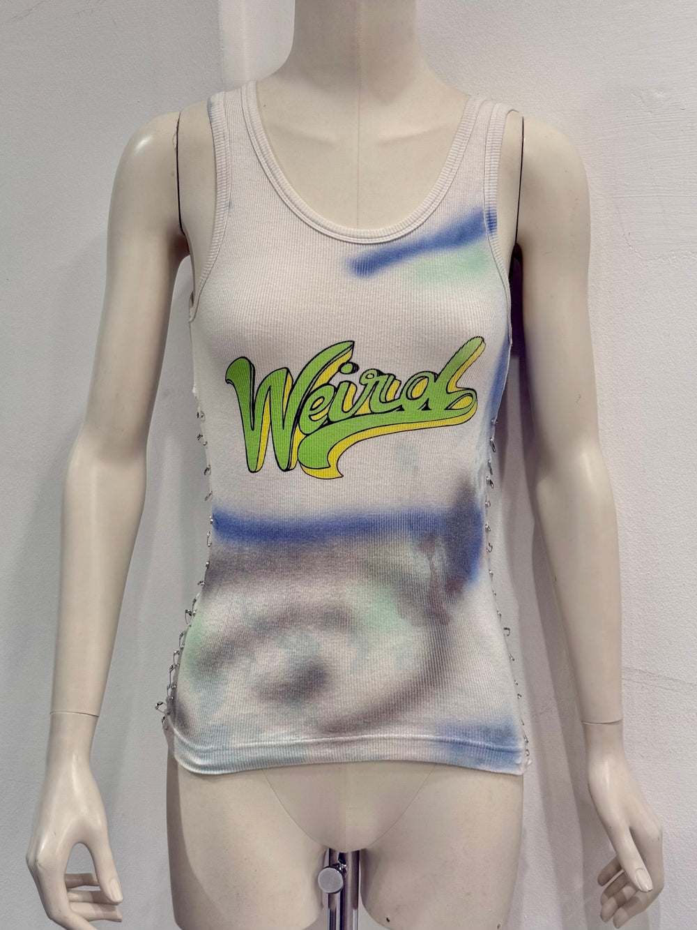 2000s Dolce & Gabbana safety pint graffiti "weird" top