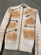 Load image into Gallery viewer, S/S 2003 Dolce &amp; Gabbana multi zipper rust stained leather jacket
