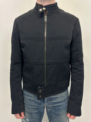 2000s Gucci by Tom Ford paneled moto jacket