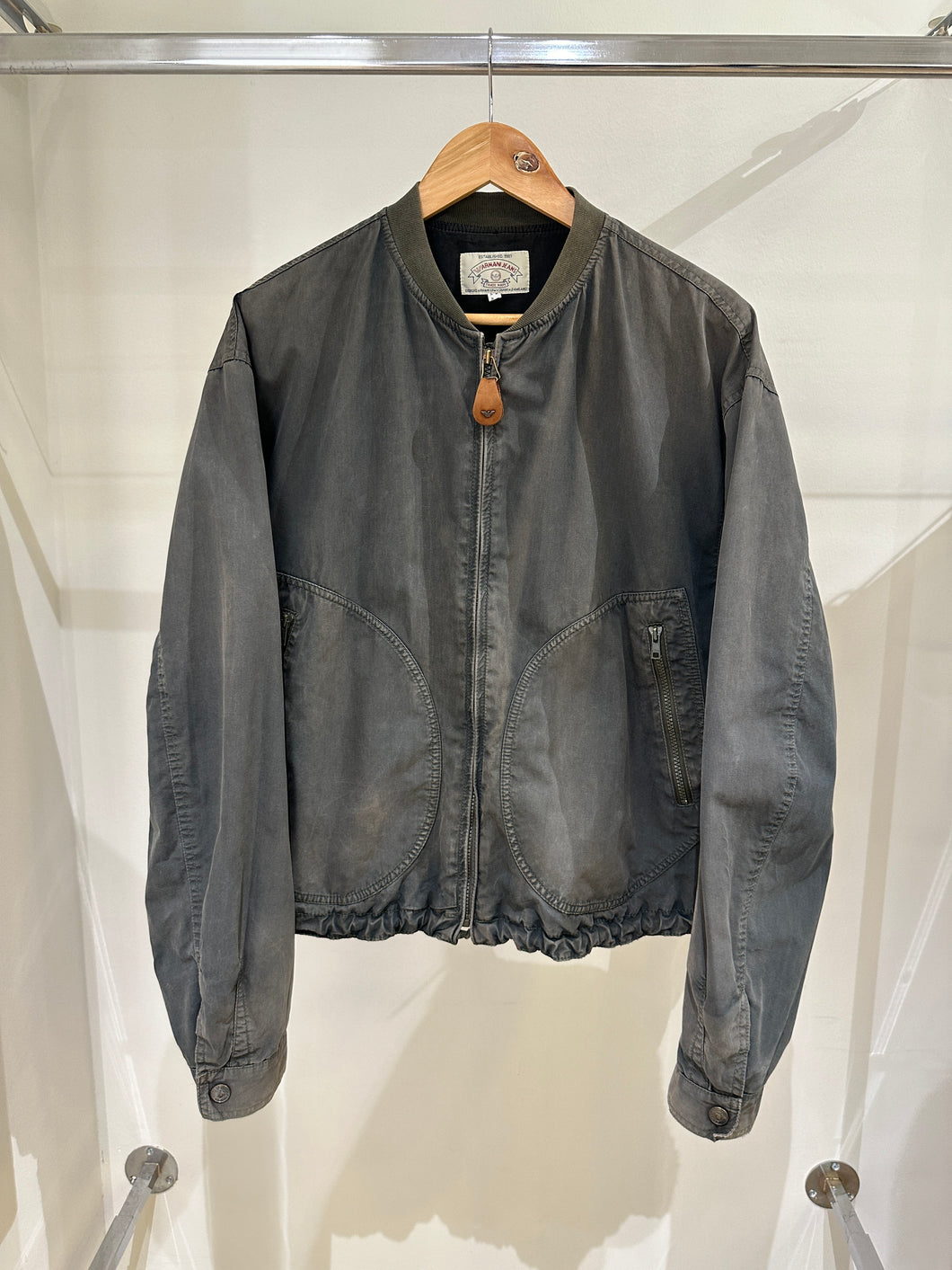 1990s Armani Jeans sun faded bomber jacket