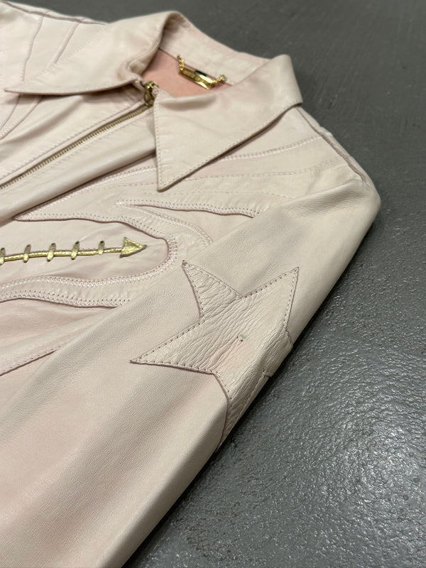 S/S2004 Roberto Cavalli runway western leather jacket