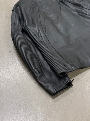 A/W2023 Balenciaga panelled leather moto biker jacket