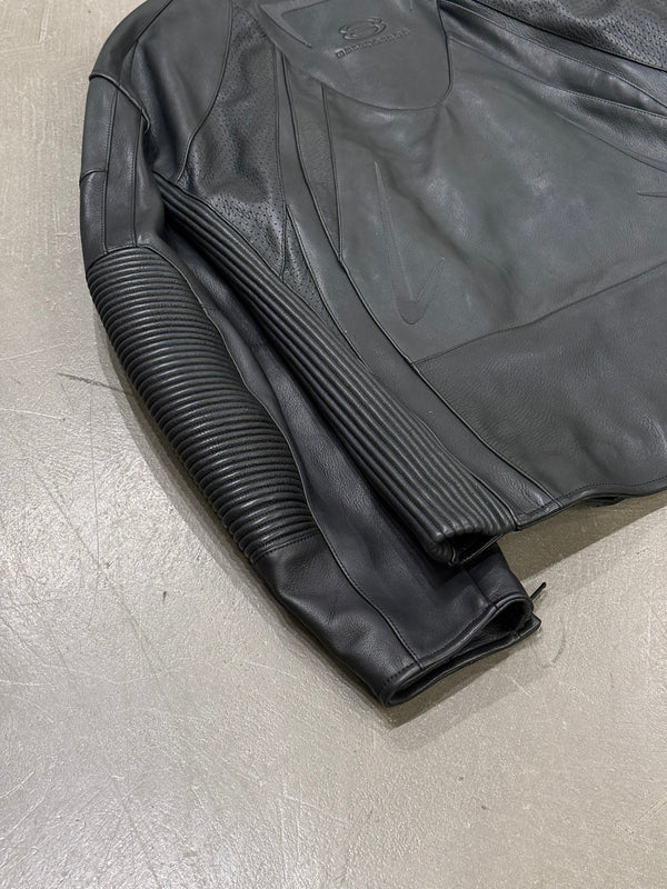 A/W2023 Balenciaga panelled leather moto biker jacket