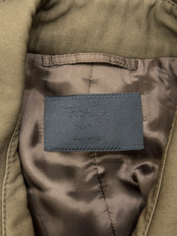 2000s Prada brown double-breasted jacket