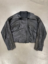 Load image into Gallery viewer, 1990s GIANNI Versace cropped aviator leather bomber jacket
