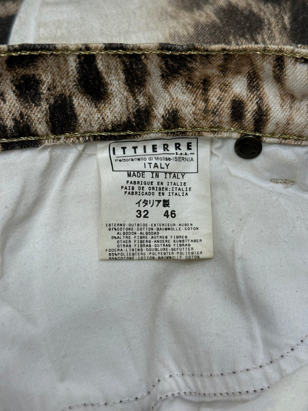 2000s Roberto Cavalli leopard print jeans