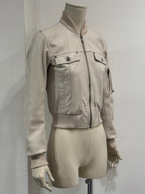 2002 Dolce & Gabbana leather bomber jacket