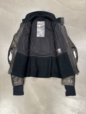 2000s Prada biker leather jacket