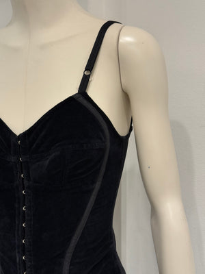 S/S1992 Dolce & Gabbana velvet corset mini dress